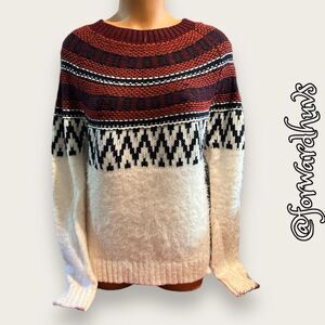 BB Dakota Sweater – Size Medium – Fun Pattern – Pilling Present